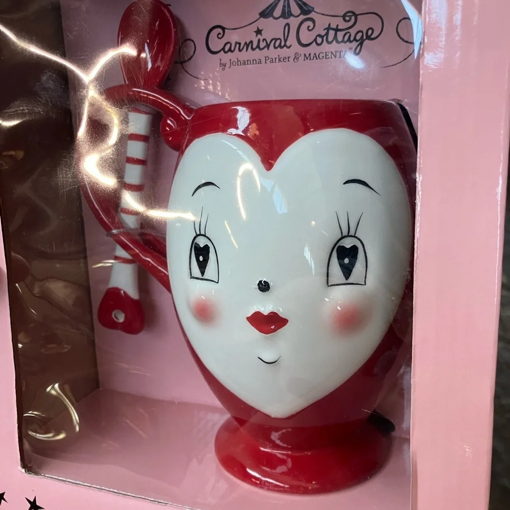 Carnival Cottage Johanna Parker Queen of Hearts Mug and Spoon Set